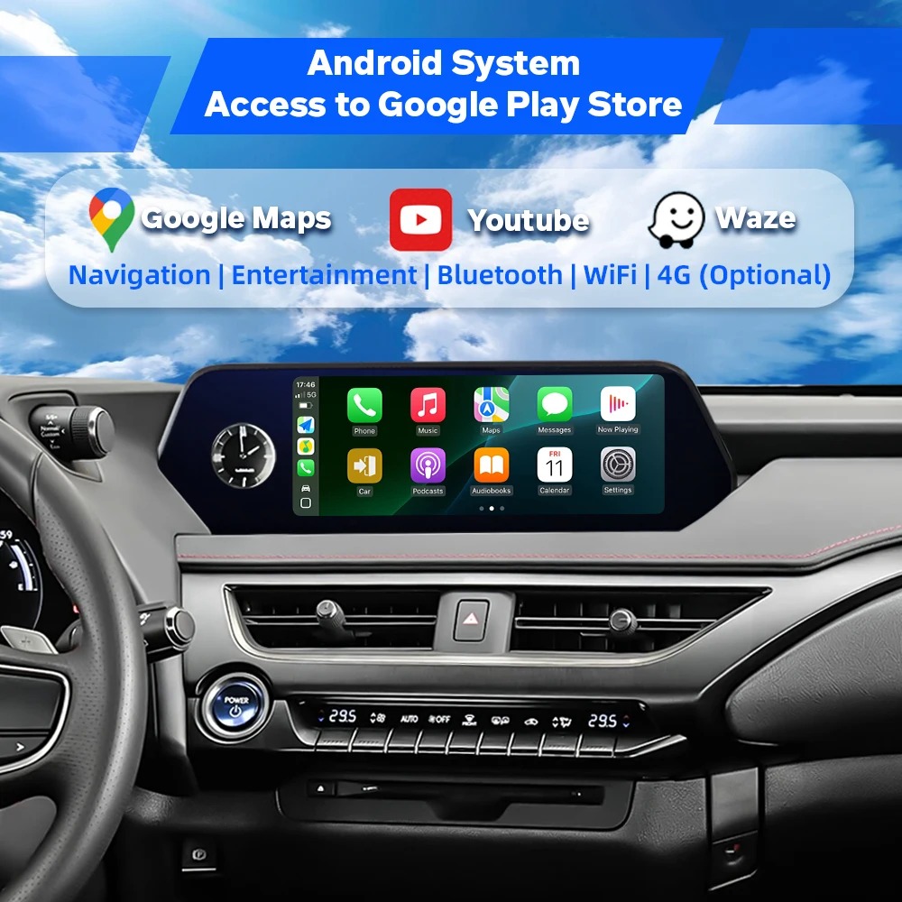 UX 2019-2021 Car Multimedia Player 10.25   Android 13 for DVD Players with CarPlay Android Interface Binarytek